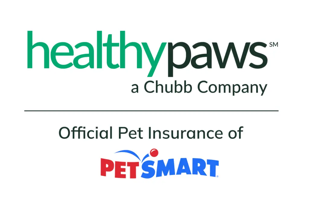 Healthy Paws pet insurance logo – official partner of PetSmart